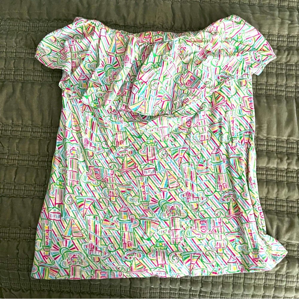 Lilly Pulitzer lighthouse cotton top